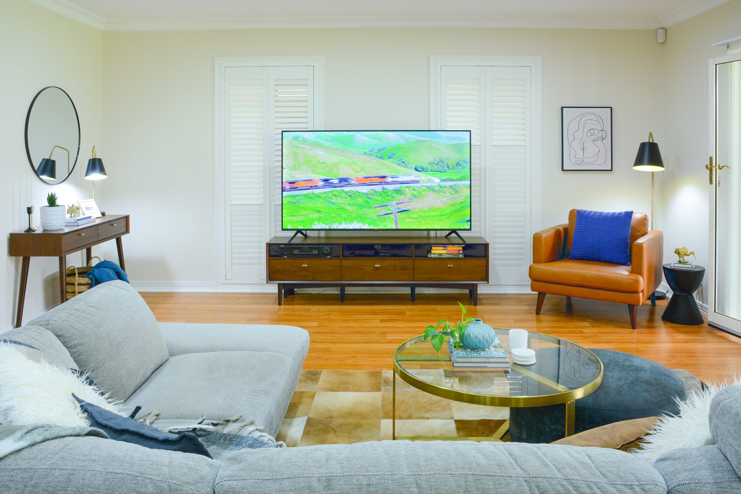 Happy Valley Mid Century Modern Living Room Designed by Adelaide Interior Designer Lin Wang